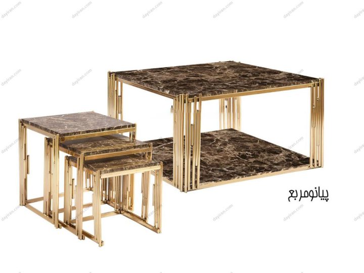 میز جلو مبلی و عسلی پیانو مربع