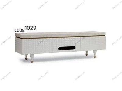 میز تلویزیون سفید و ساده مدل 1029